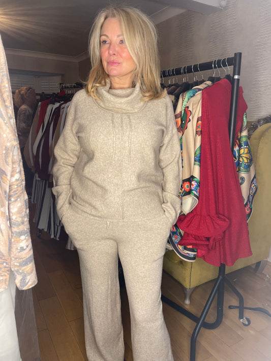 Annalise Luxe Tracksuit - Oatmeal