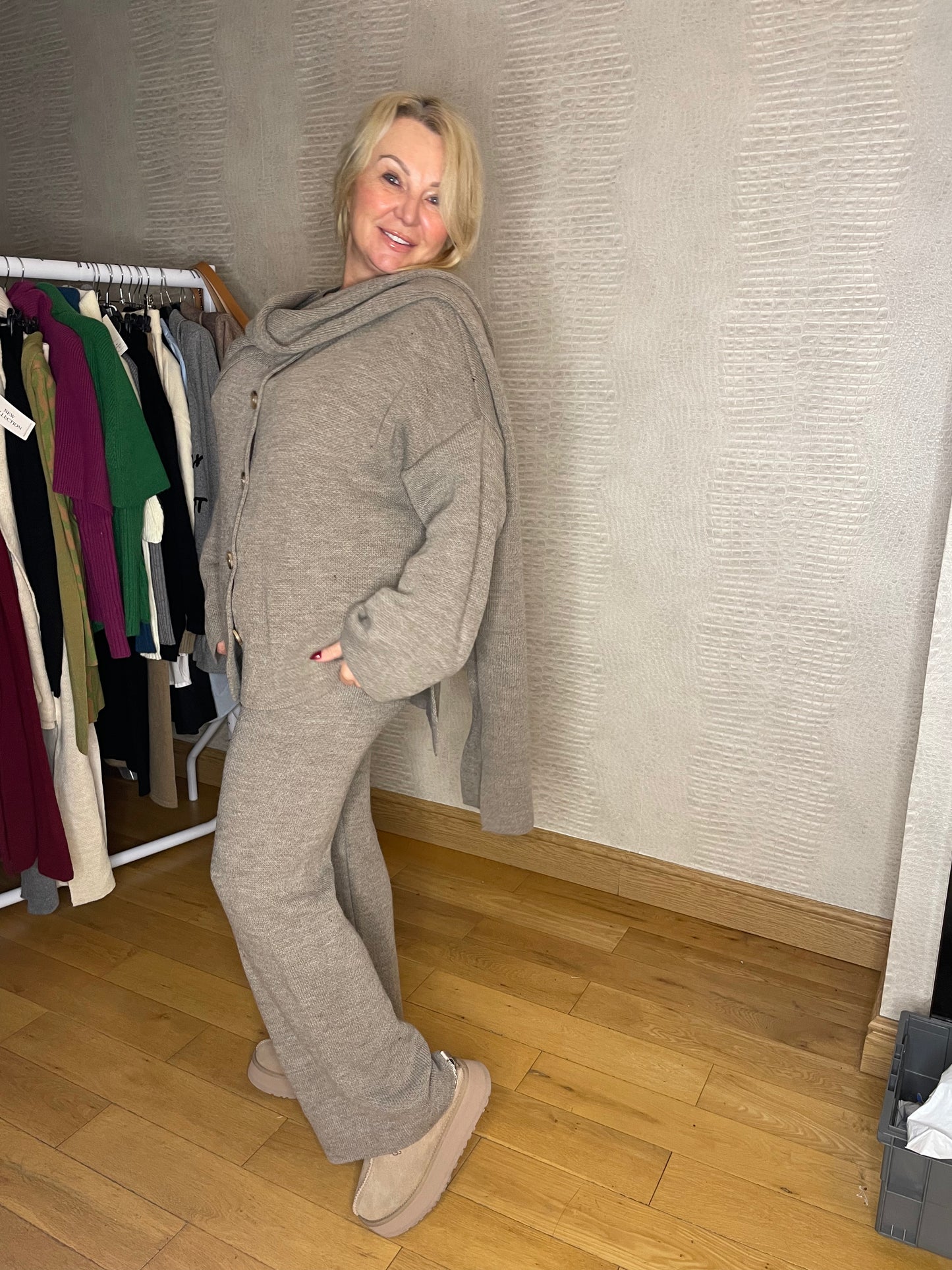 Ava Wrapover Tracksuit - Taupe