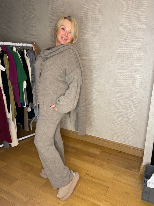 Ava Wrapover Tracksuit - Taupe