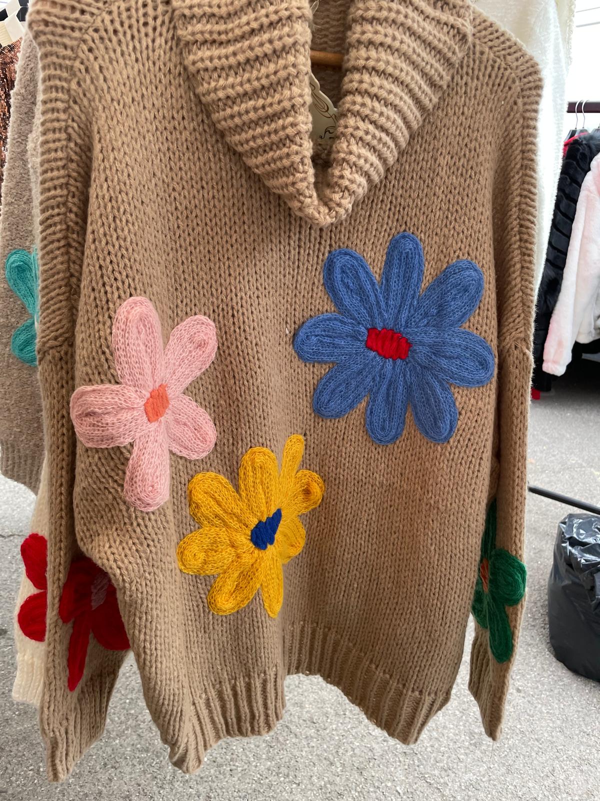 Daisy Knitted Jumper - Taupe