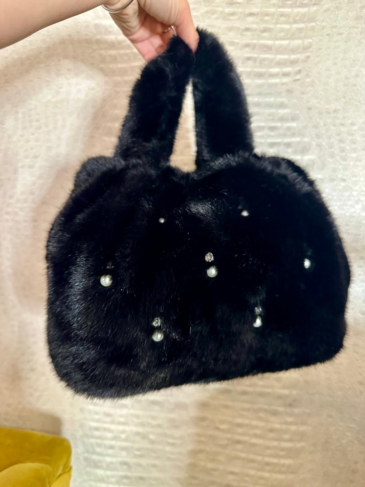 Fluffy Mini Bag - Black