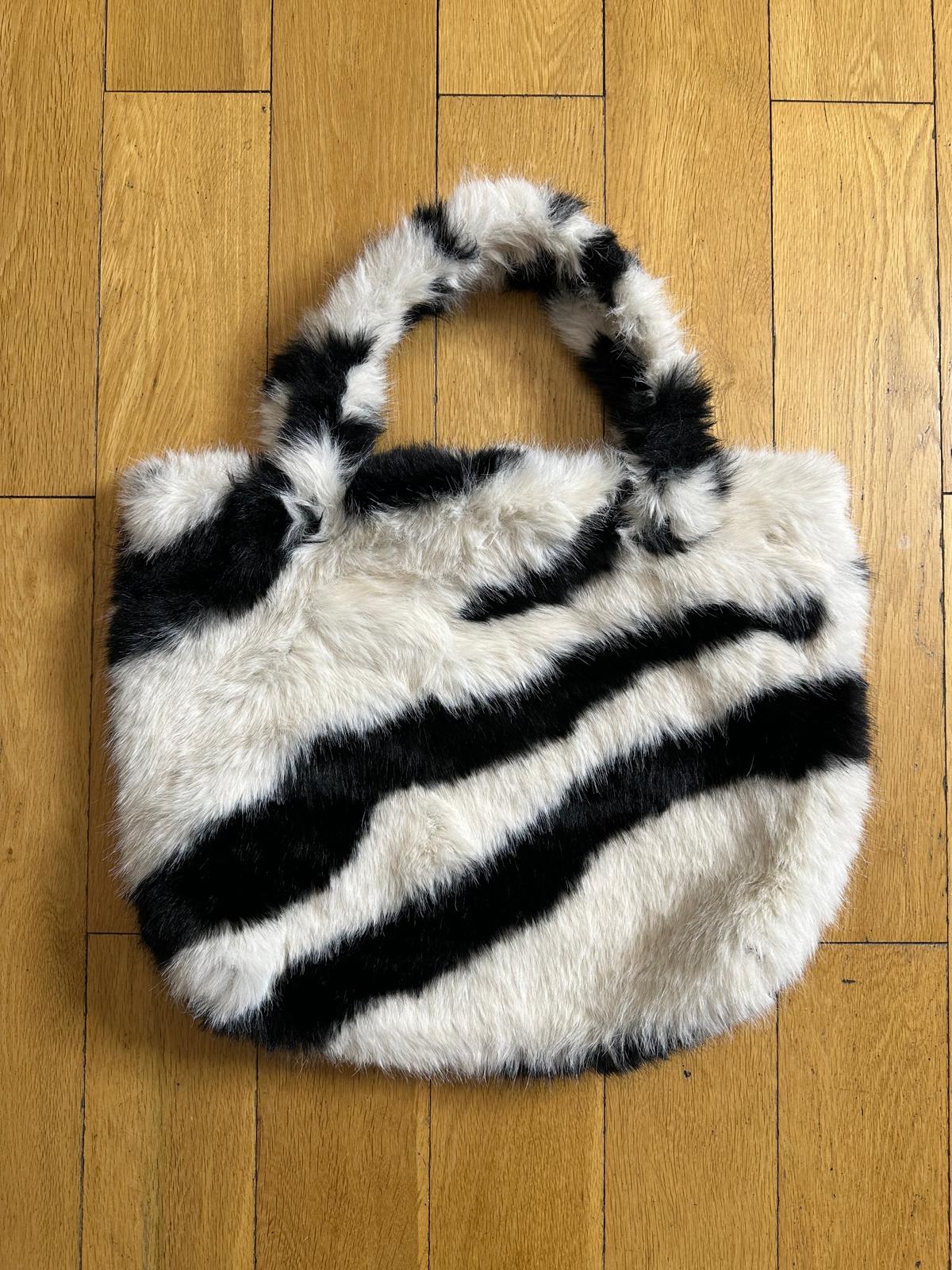 Zebra Print Bag - White