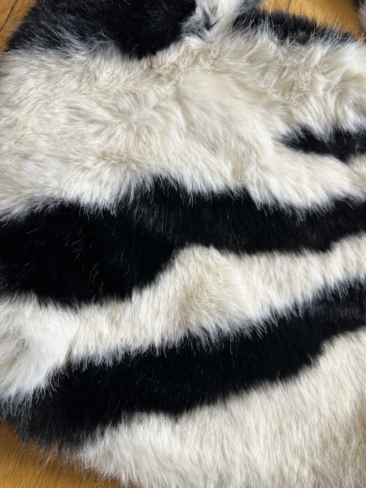 Zebra Print Bag - White